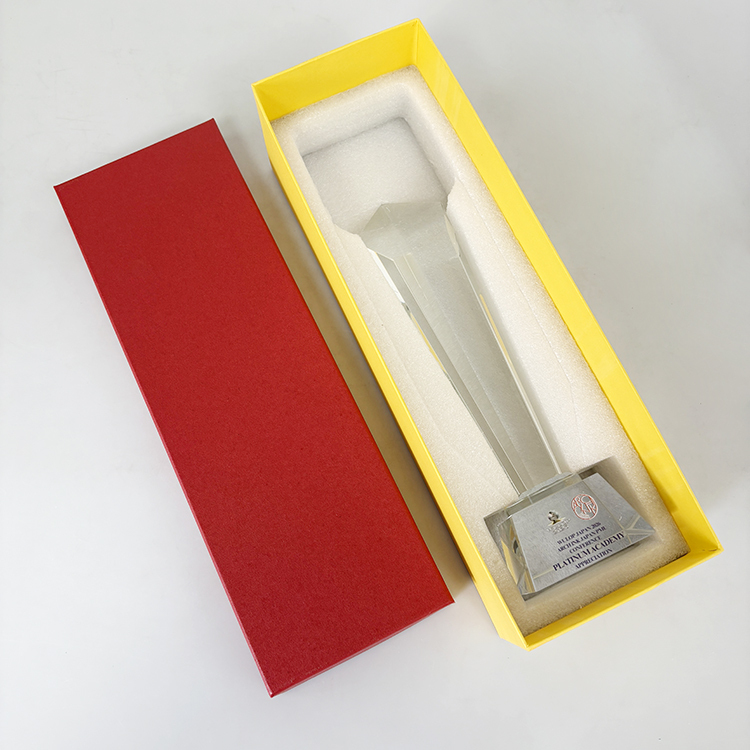 Engraved Glass Pentagon Crystal Award Trophy MH-J0692