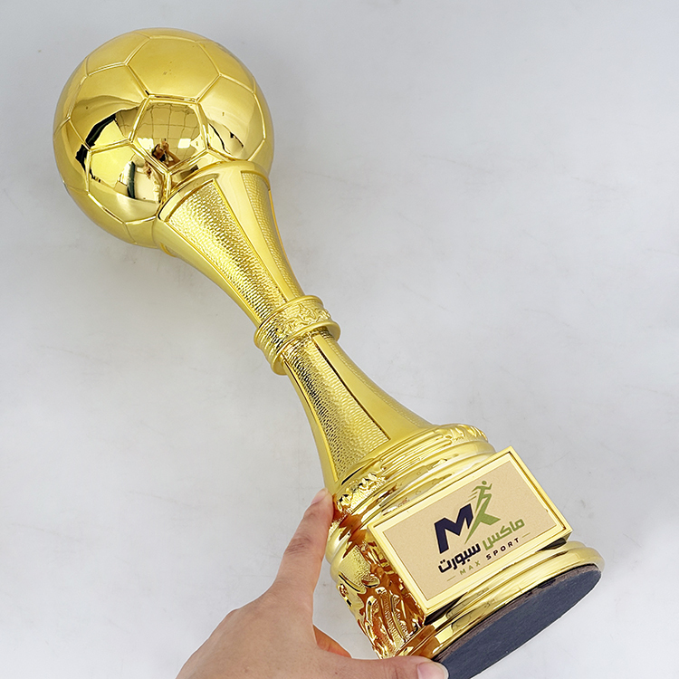 Tall 38cm Gold Silver Bronze Resin Football Sports Events Trophy Award MH-LJ0754
