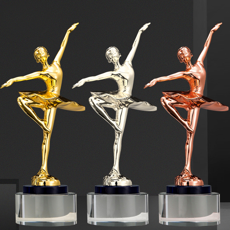 Small Bridge High Quality Wholesale Resin Ballet Competition Custom Crystal Award Trophy for Dance Festival Gifts