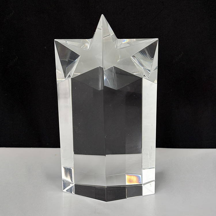 Blank Crystal Star Glass Plaque Trophy Awards with Star MH-LJ0689