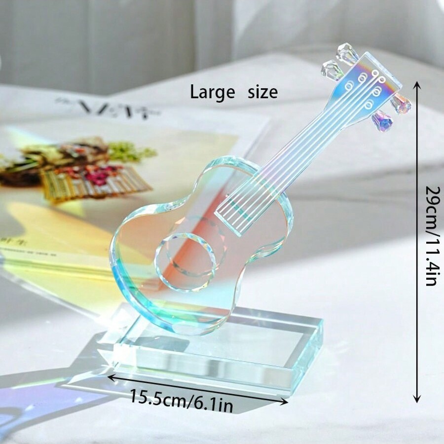 Custom Shaped Acrylic Music Awards clear Acrylic Customized Resin 3D Floater Shine Crystal Guitar Ornament