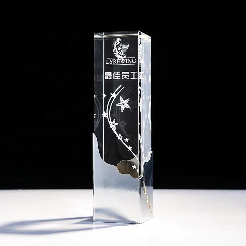 Honor of Crystal K9 Prize Trophy Custom Logo Laser Engraving Crystal Trophy Business Art Gift Award Commemorative Crystal Trophy