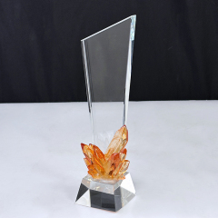 Amber with clear base