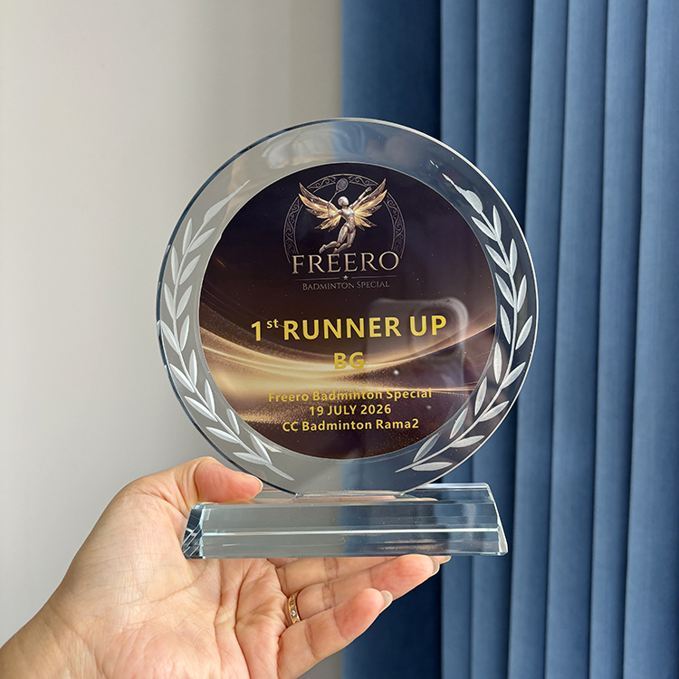 Personalized Round Custom Crystal Trophy MH-LJ0688