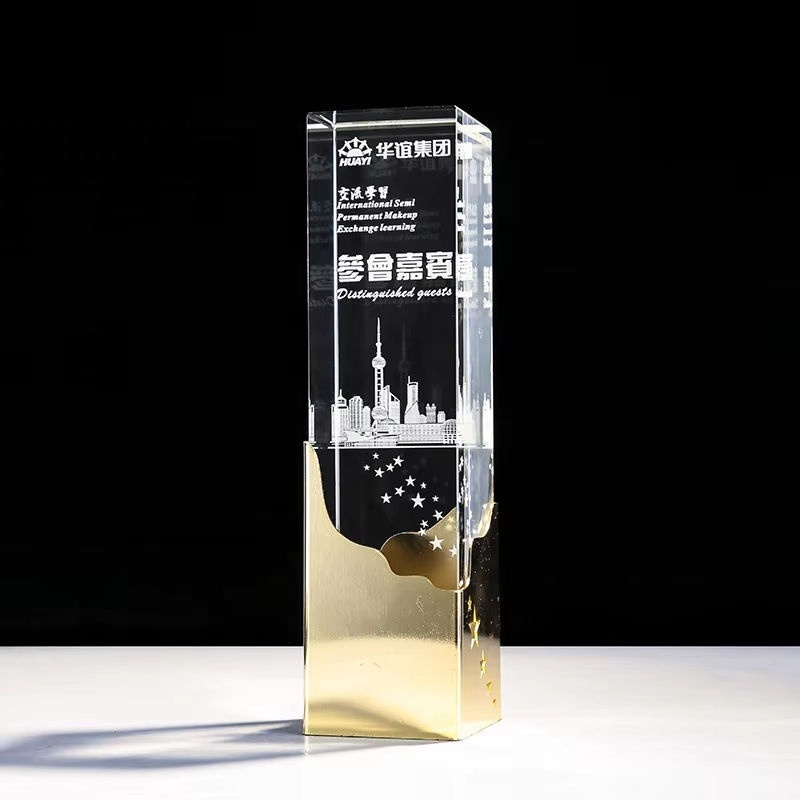 Honor of Crystal K9 Prize Trophy Custom Logo Laser Engraving Crystal Trophy Business Art Gift Award Commemorative Crystal Trophy