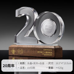 20th anniversary inlaid coin