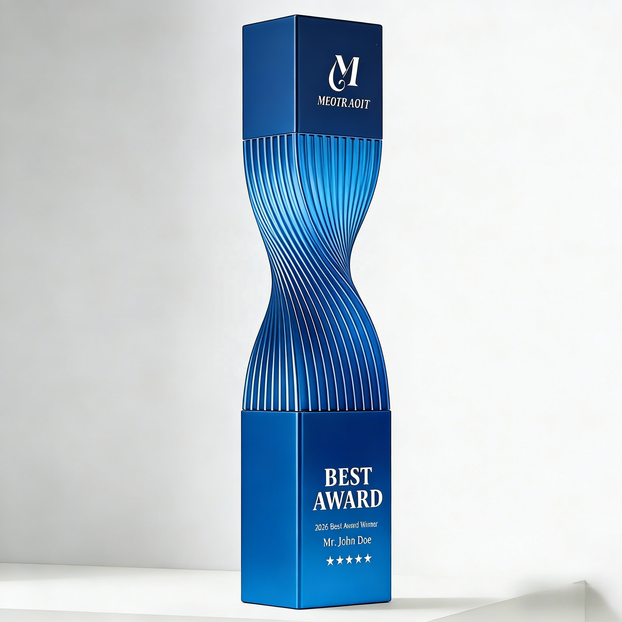High End Luxury Creative Twisted Column Trophy Annual Award Competition Commemorative Customized Trophy