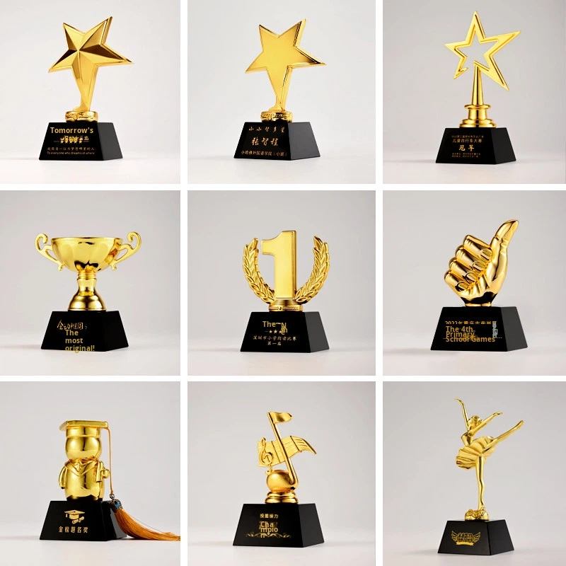 Custom Creative Five-Pointed Star Children's Crystal Trophy Sports Games Competition Souvenir Champion Small Customization