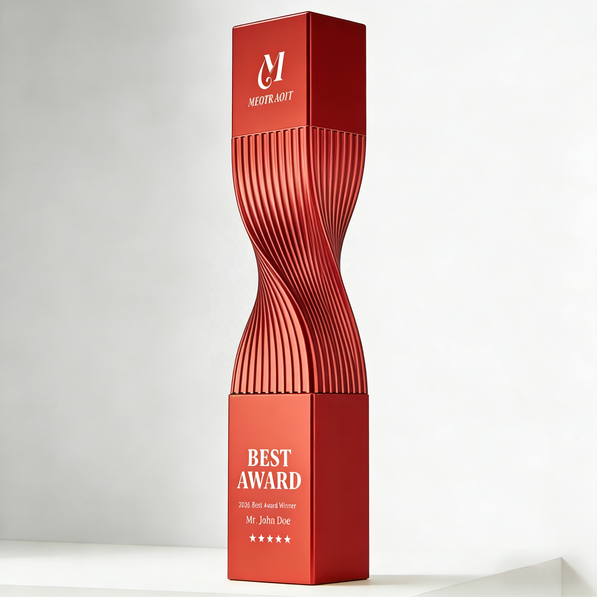 High End Luxury Creative Twisted Column Trophy Annual Award Competition Commemorative Customized Trophy