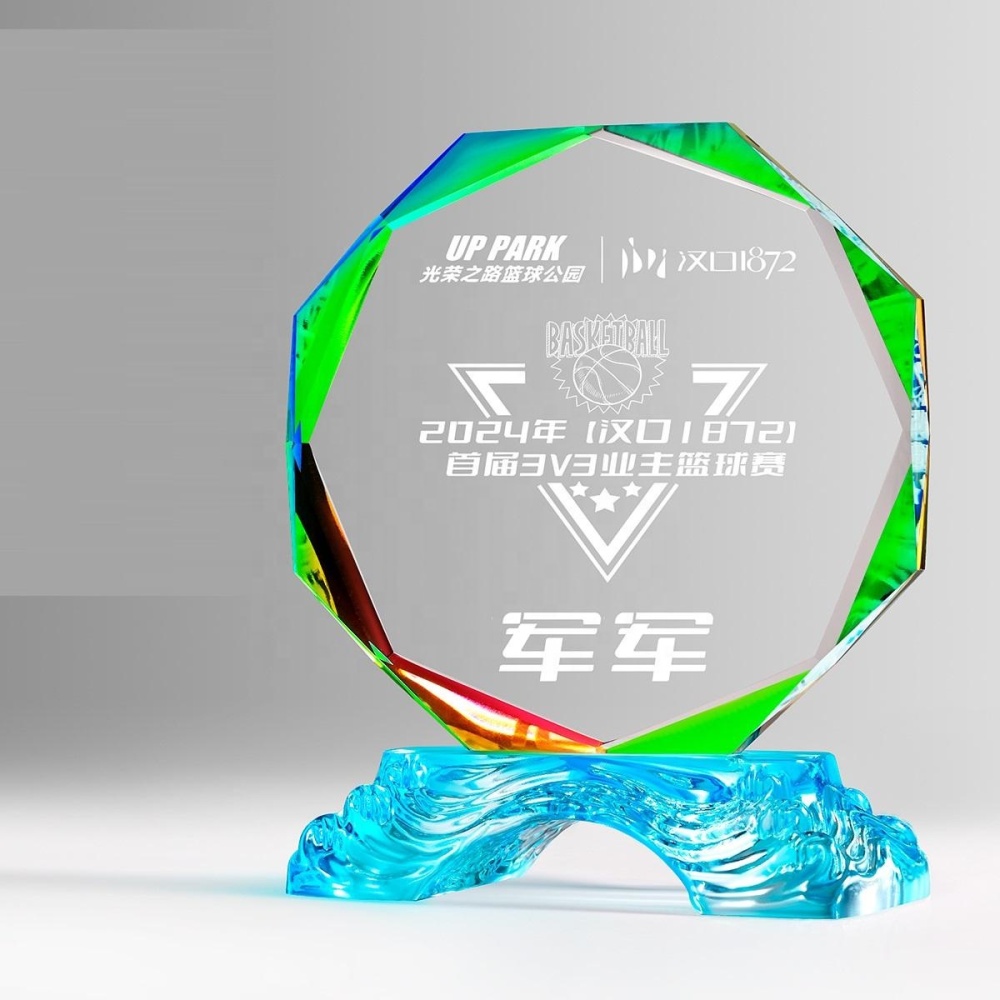 Honor Creative Crystal Trophy Wave Design Award Riding the Waves Prize Other Crystal Crafts Gift