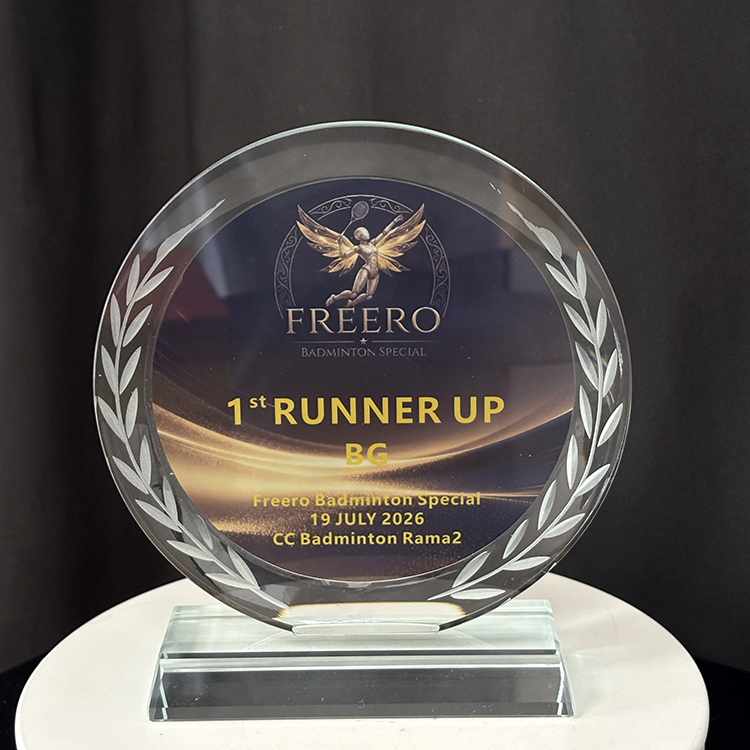Personalized Round Custom Crystal Trophy MH-LJ0688