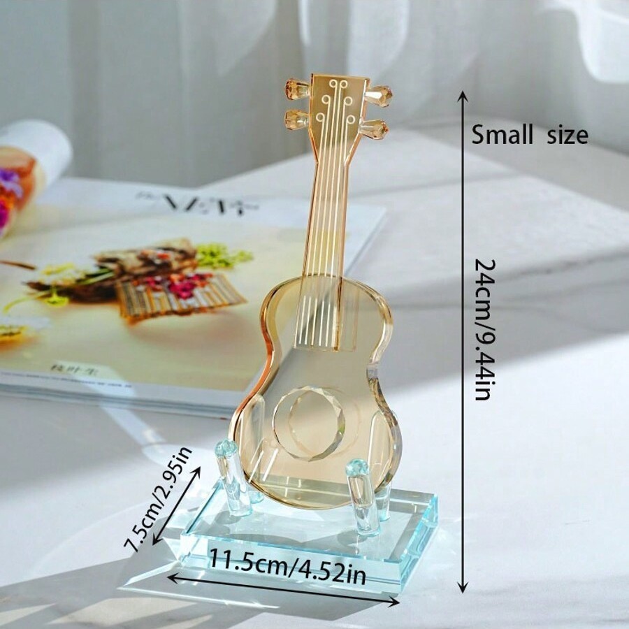 Custom Shaped Acrylic Music Awards clear Acrylic Customized Resin 3D Floater Shine Crystal Guitar Ornament