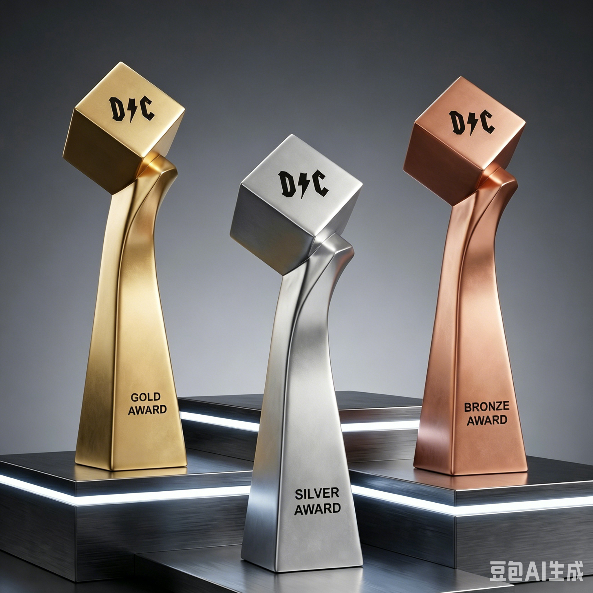 New Resin Trophy Customized Creative High End Engraved Gold Silver Copper Crown Asia Third Place Competition Award Souvenir
