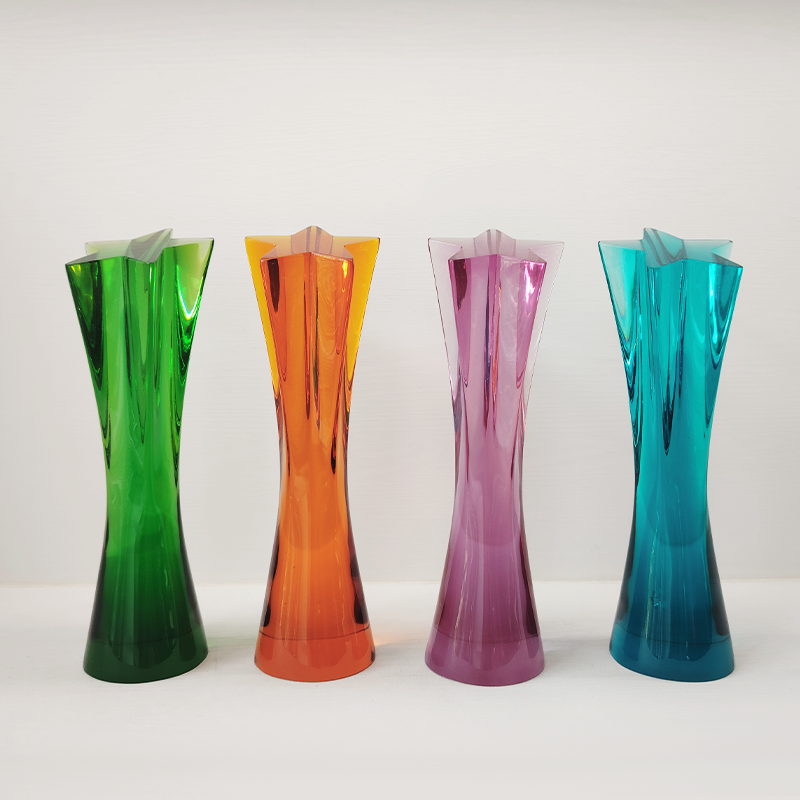 New Crystal Trophy Creative Twisted Column Outstanding Employee Award Competition Retired Souvenir