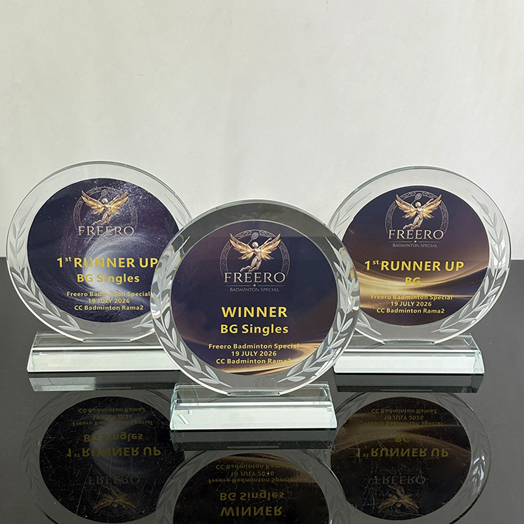Personalized Round Custom Crystal Trophy MH-LJ0688