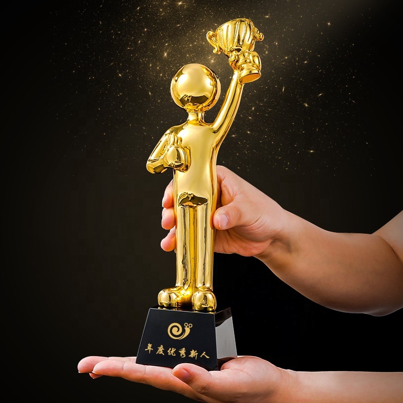 Honor of Crystal Custom Resin Trophy Prizes Creative Cute Characters Speech Singing Resin Personal Trophy Gifts