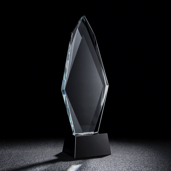 Design 3D Engraved Crystal for Anniversary Ceremony Embassy Trophy Crystal Award