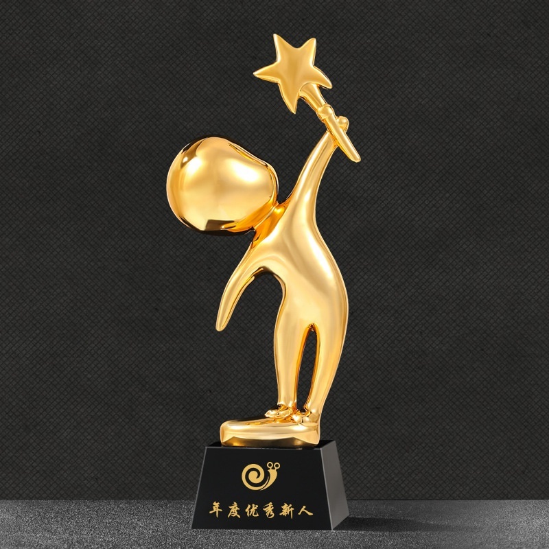 Honor of Crystal Custom Resin Trophy Prizes Creative Cute Characters Speech Singing Resin Personal Trophy Gifts
