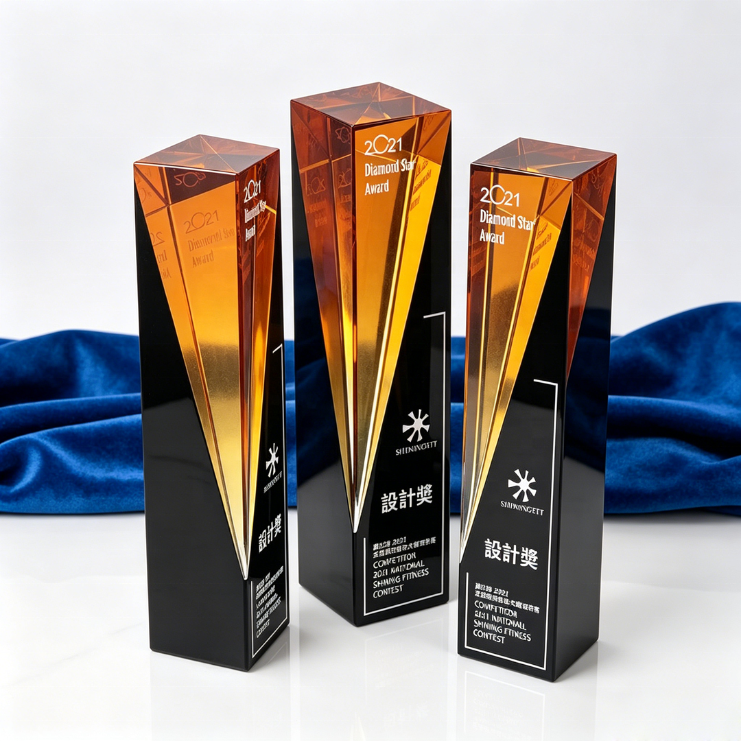 Factory Wholesale Personalized Custom Crystal Trophy Text Logo Engrave Crystal Award School Ceremony Corporate Recognition Prize