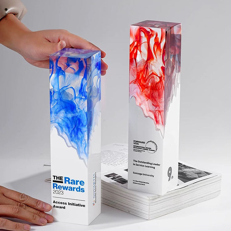 Customizable High Grade Champion Resin Trophy Small Bridge Design Custom Color Crystal Material for Martial Arts Awards