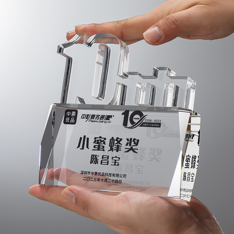 Custom 5th 10th 15th Anniversary Theme Commemorative Trophy Custom Crafts Design Batch Blank Import