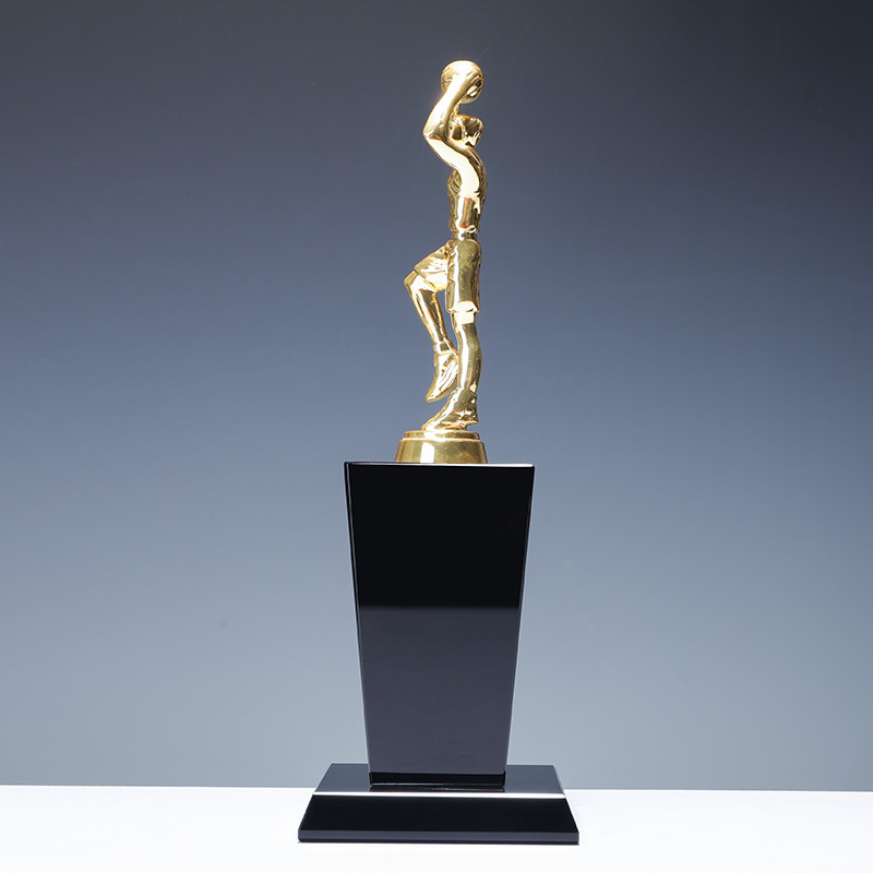 Factory Direct  K9 Crystal Metal  MVP Basketball Trophy With Custom Design