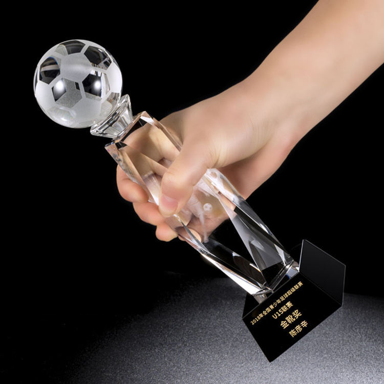 High Quality Custom Basketball Football Sports Crystal Trophy for Crystal Souvenir Crafts