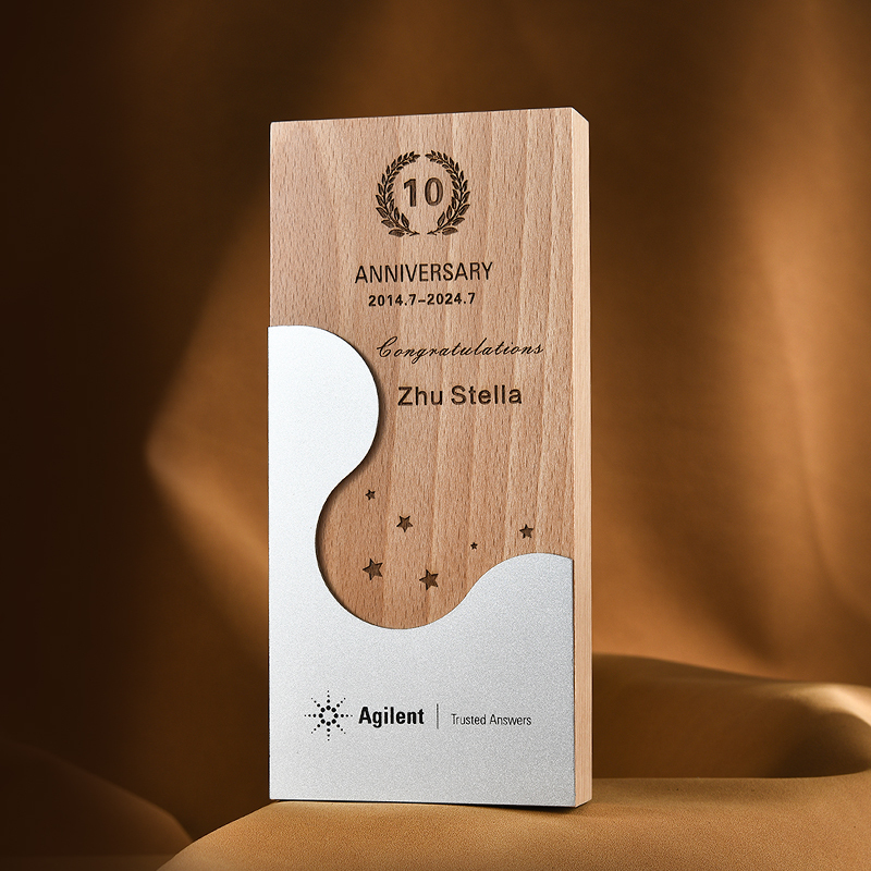 Wooden Trophies Personalized Carved Award Plaques and Aluminum Plates Crystal Crafts