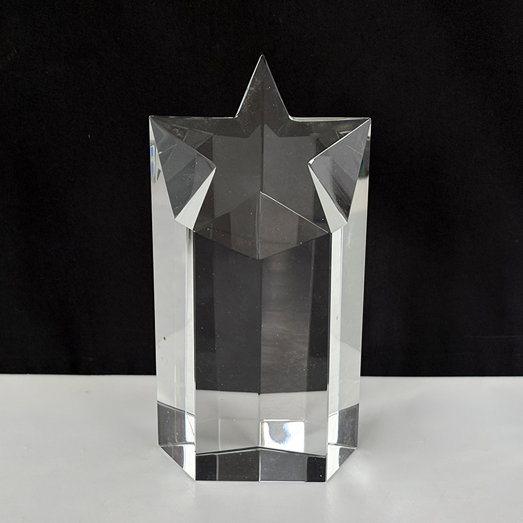 Blank Crystal Star Glass Plaque Trophy Awards with Star MH-LJ0689