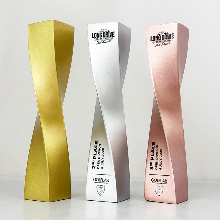 3D Printed Gold Silver Bronze Resin Tower Trophy Award MH-LJ0698