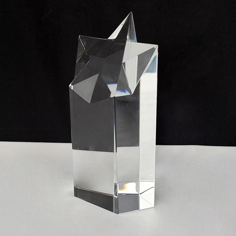Blank Crystal Star Glass Plaque Trophy Awards with Star MH-LJ0689