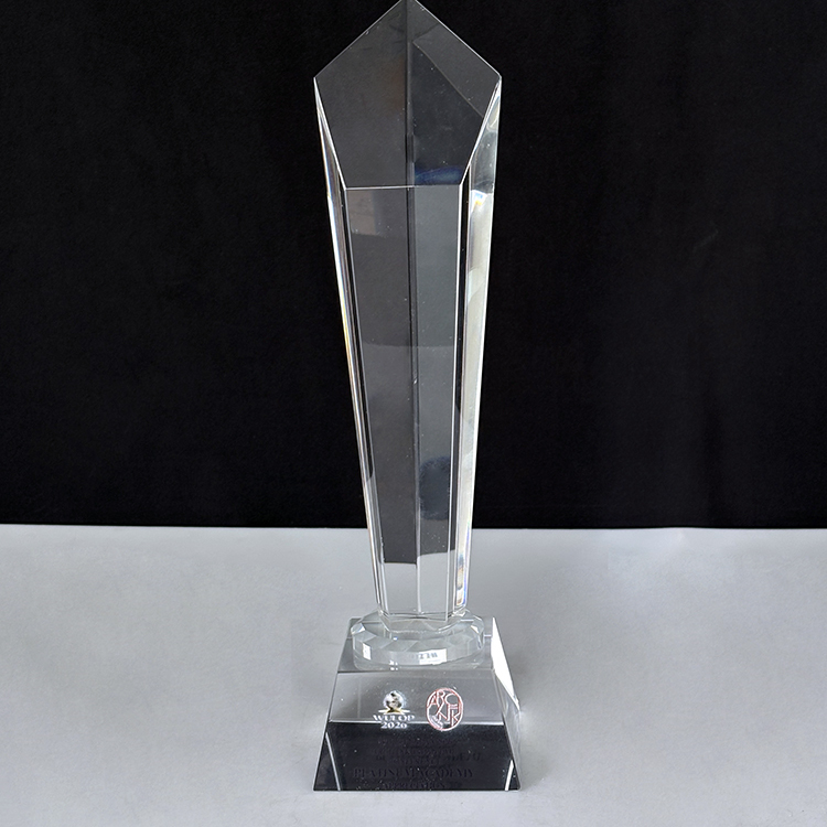 Engraved Glass Pentagon Crystal Award Trophy MH-J0692