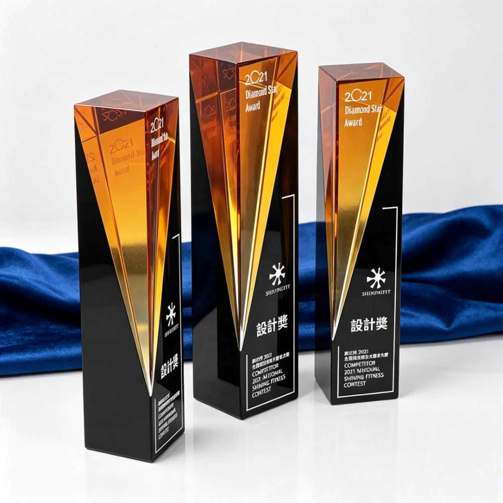Factory Wholesale Personalized Custom Crystal Trophy Text Logo Engrave Crystal Award School Ceremony Corporate Recognition Prize