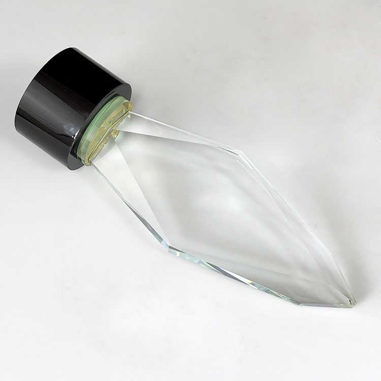 Blank Glass Crystal Trophy with Round Black Base MH-J0655