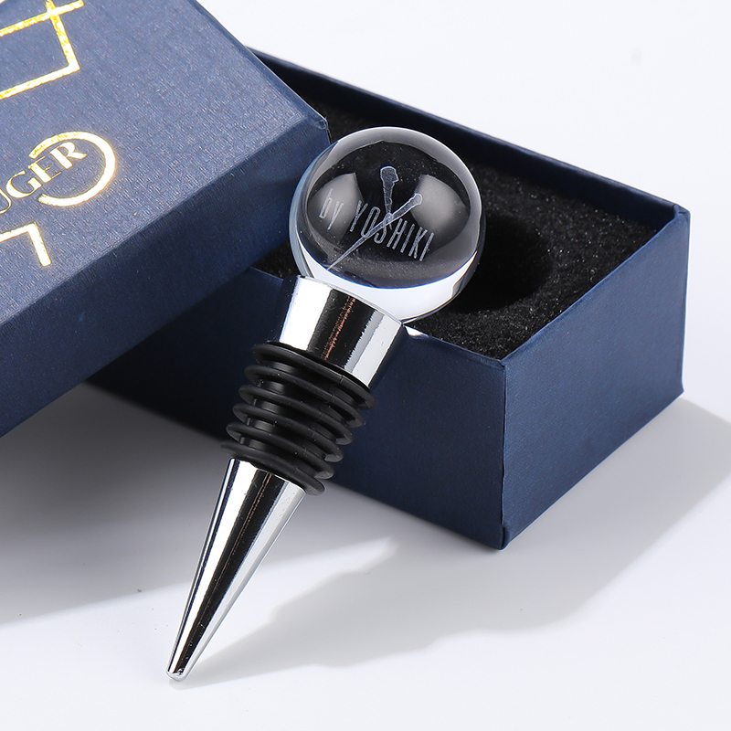 Custom Activities Promote Give Away Souvenirs Gift Crystal Ball Wine Bottle Stopper Champagne Bottle Stoppers