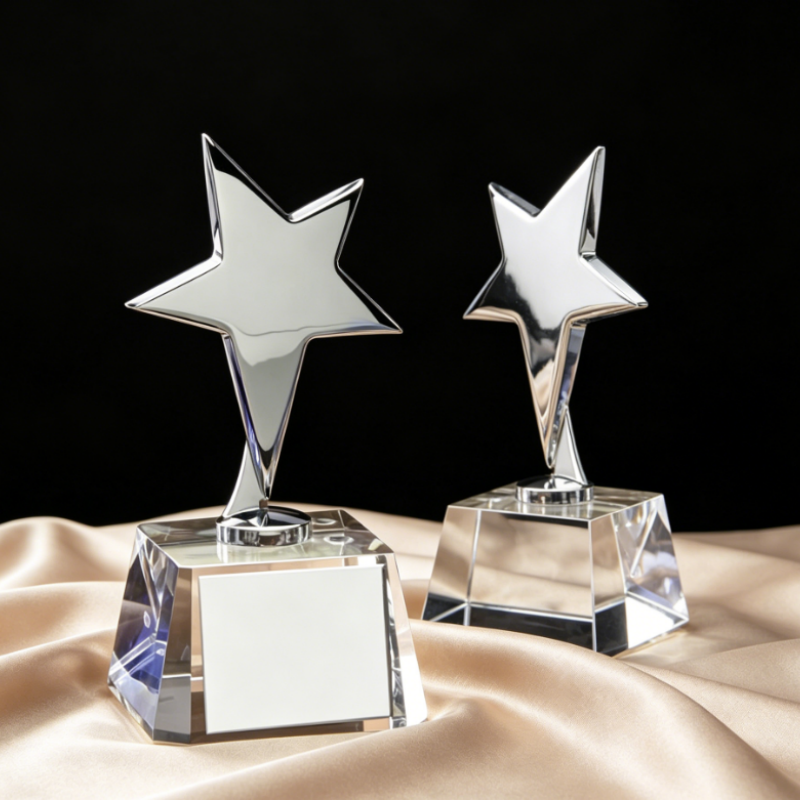 Factory Direct Sales of Children's Glass Trophies Featuring Five-pointed Star Design and Crystal Craftsmanship Perfect for Dance