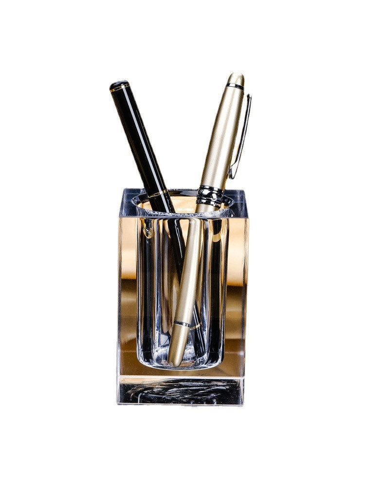 Honor of Crysal Custom Pen Holder Teachers' Day Gift Business Office Decoration Supplies Crystal Trophy Pen Holder