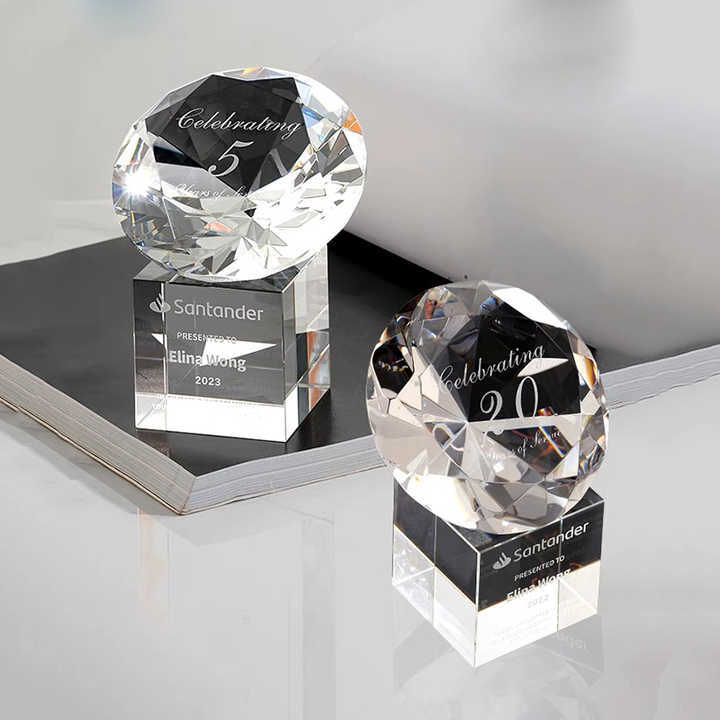 Fashion Crystal Diamond Awards K9 Crystal Reward Anniversary Trophy for Beauty Grooming Contest