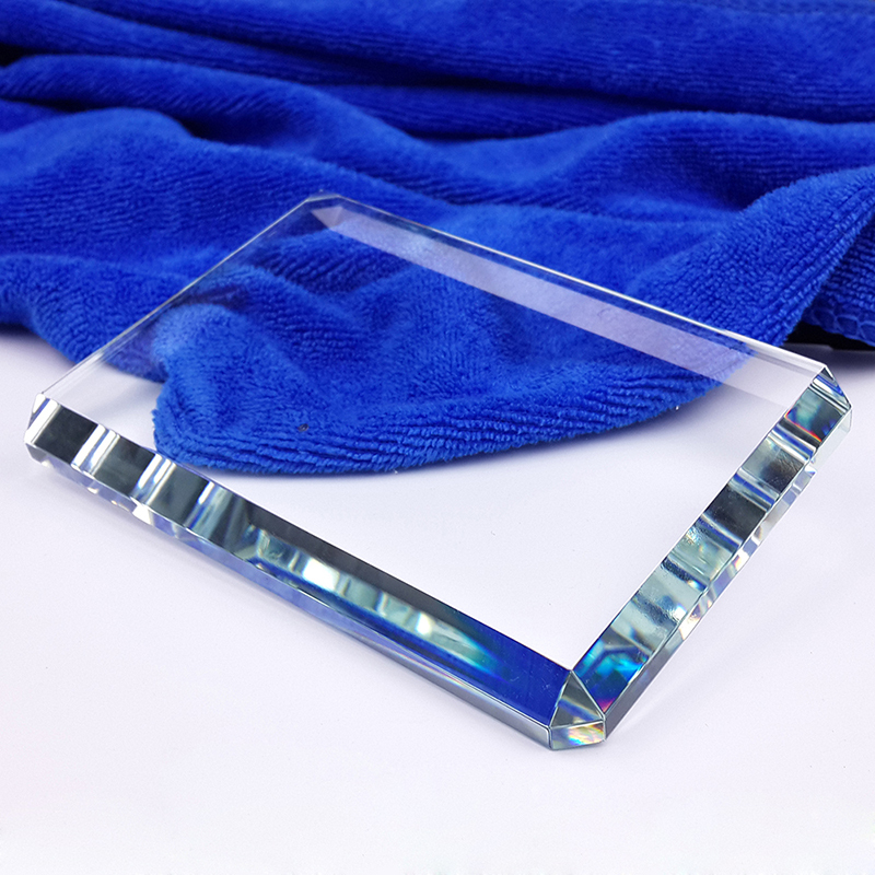 Hot Sale Custom Promotional Company Business Souvenirs Gift Crystal Square Glass Paperweight Office Desktop Decoration