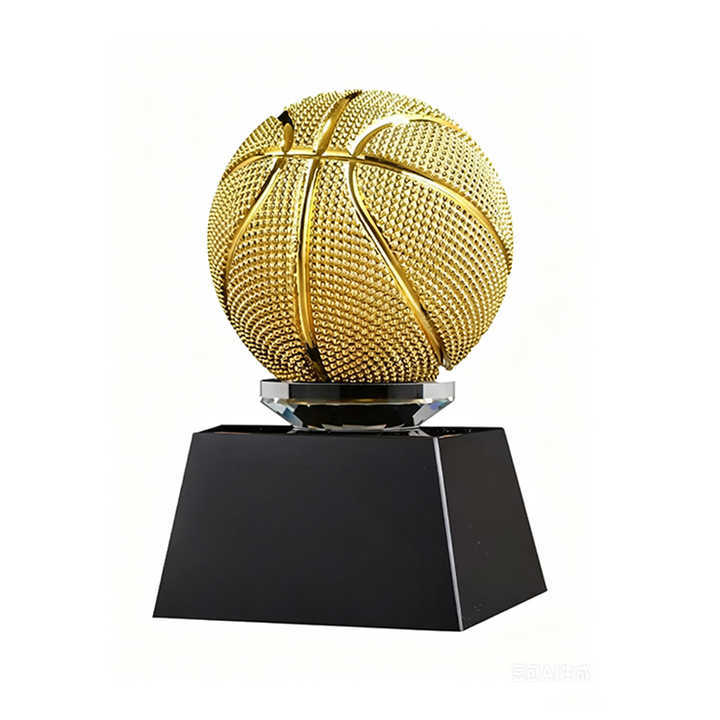 Customized Gold Silver Copper Resin Football Basketball Awards Crystal Base Fantasy MVP Glass Soccer Badminton Medal for Sports