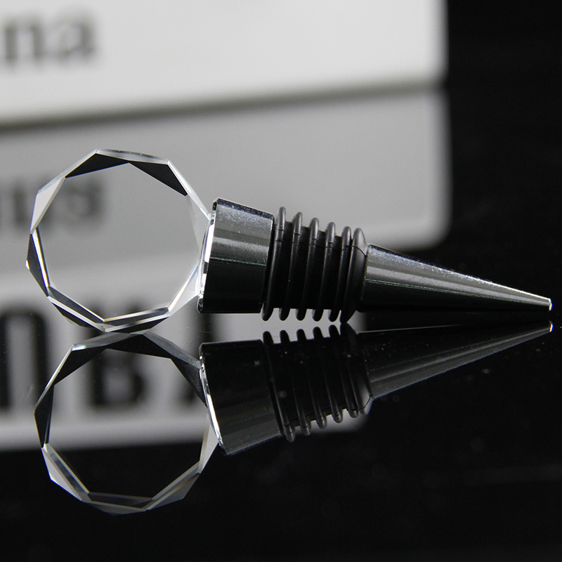 Event Promotional Gift Crystal Glass Bottle Stopper Wine Stoppers Custom