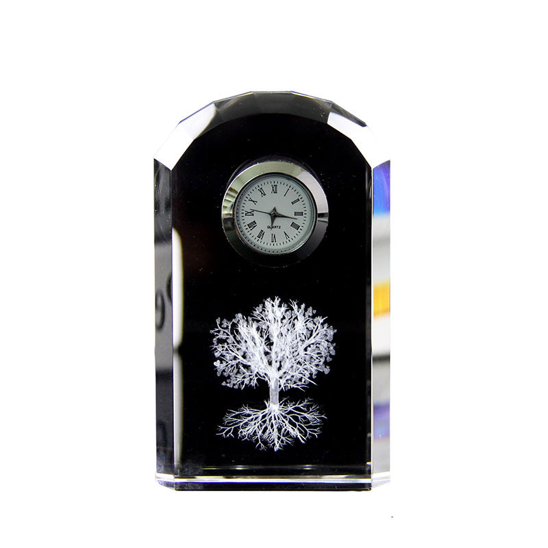 Honor of Crystal Light Luxury Glass Clock Home Living Room Fashion Clock Decoration Office Desk Decoration Crystal Clock