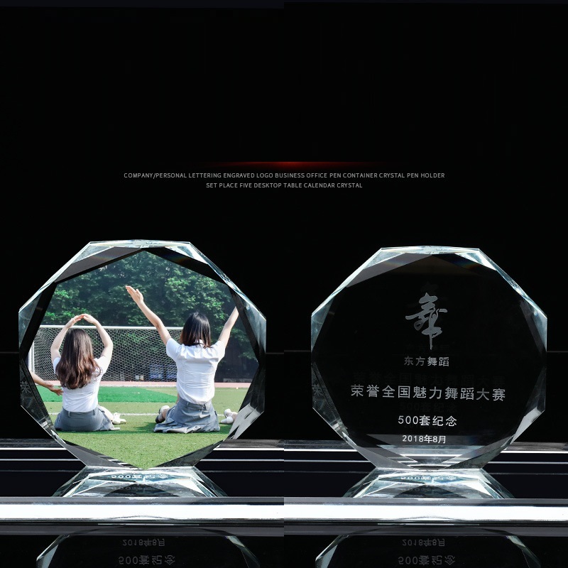 Honor of Crysal Custom Pen Holder Teachers' Day Gift Business Office Decoration Supplies Crystal Trophy Pen Holder