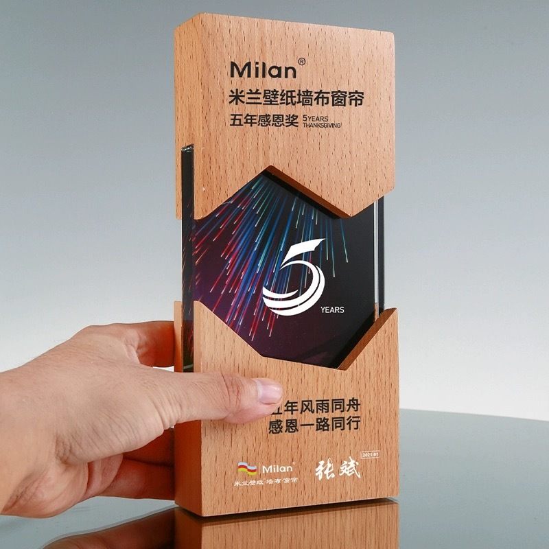 Hot Sale Custom Wood Trophy Crystal Awards Trophy Wooden Trophy Base Plaque