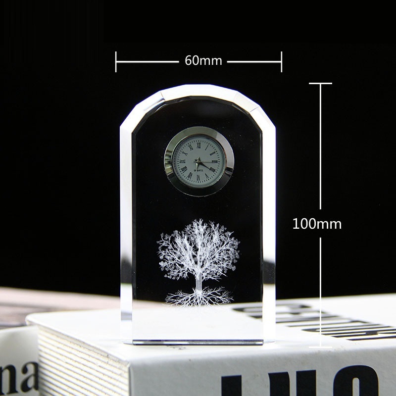 Honor of Crystal Light Luxury Glass Clock Home Living Room Fashion Clock Decoration Office Desk Decoration Crystal Clock