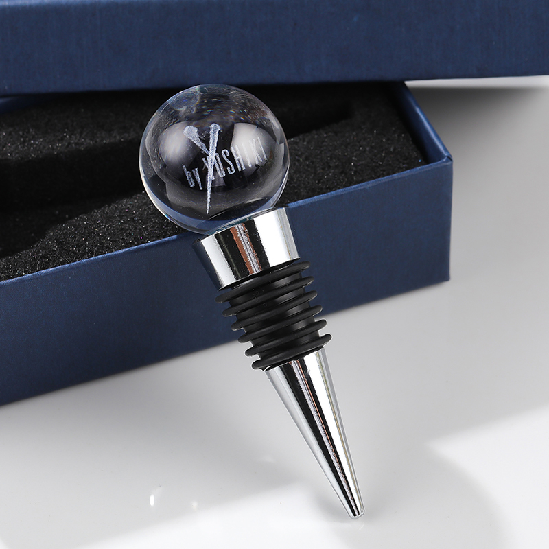 Custom Activities Promote Give Away Souvenirs Gift Crystal Ball Wine Bottle Stopper Champagne Bottle Stoppers