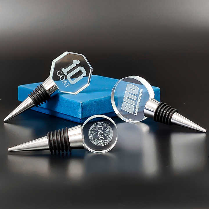 Wholesale Luxury Blank 3D Laser Engraved Eco-Friendly Crystal Wine Stopper for Bar Decoration Customized Crystal Wine Stopper