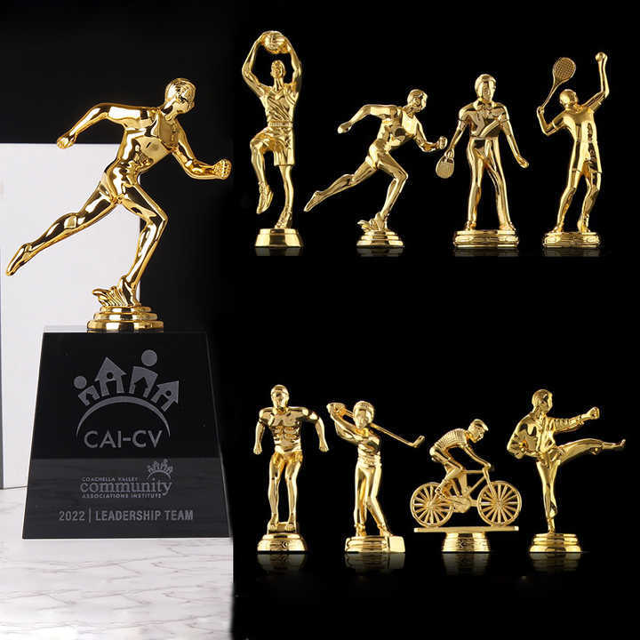 Professional Racing Metal Awards Personalized Running Bicycle Pingpang Crystal Winner Champion Gymnastics Trophy Awards
