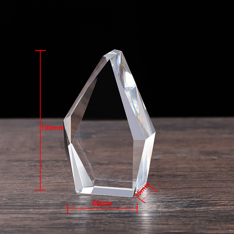 New Arrival Transparent K9 Crystal Block 3D Laser Engraved Photo Prestige Custom Iceberg Blanks Irregular Cube for Photo Frame
