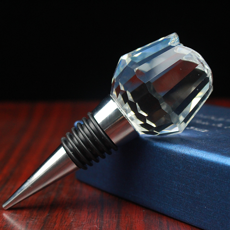Crystal Glass Souvenirs Cristal Rose Clear Wine Stopper Wedding Decoration